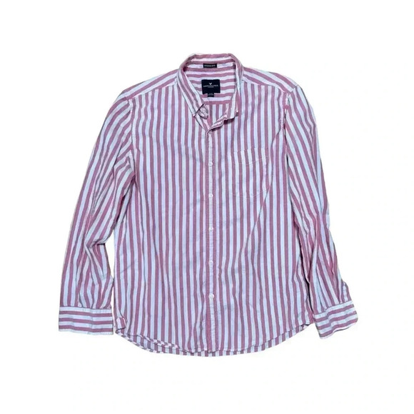 American Eagle Outfitters Other - American Eagle Outfitters Red and White Stripe Shirt Size L
